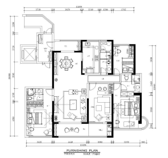 室内设计cad平面图纸