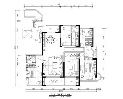 室内设计cad平面图纸