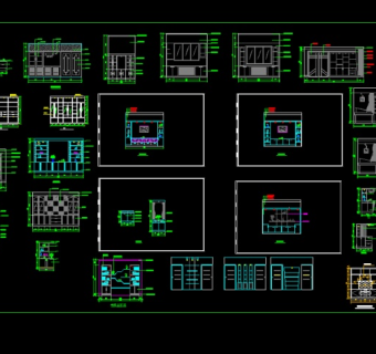 千图网_酒柜CAD素材设计图