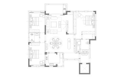 室内设计家装平面cad设计图纸