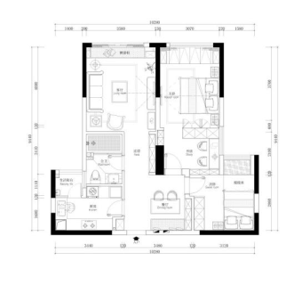室内设计cad平面户型图