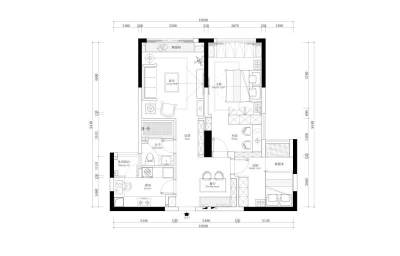 室内设计cad平面户型图