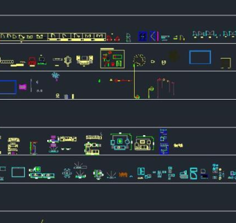 室内设计CAD图库施工图平立面动态图合集
