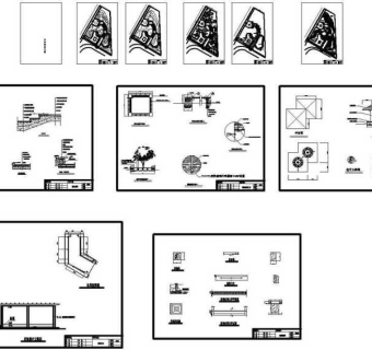 某房地产小区小公园施工图CAD图纸