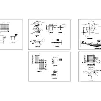 某郊野公园五种桥施工详图CAD图纸