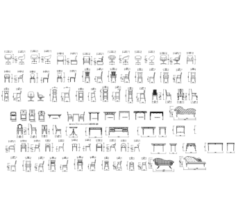 立面椅子CAD图纸