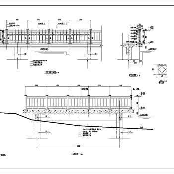 桥头公园景观塑木栏杆CAD图纸