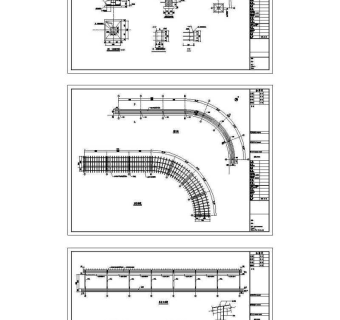 桥头公园景观廊CAD图纸