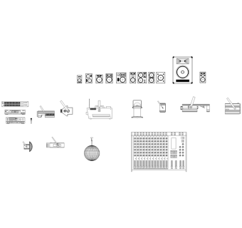 舞台音响功放设备CAD图纸下载