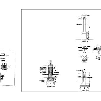 CAD深圳人民公园ys-10景观灯柱详图