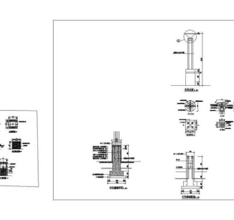 CAD深圳人民公园ys-10景观灯柱详图