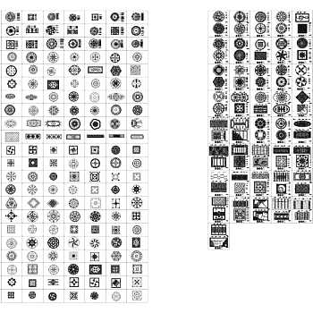 350款地面拼花图案CAD图纸