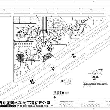 CAD西安公园景观喷灌平面图图纸