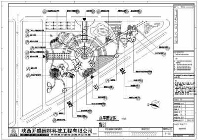 CAD西安公园景观总平面指引图图纸