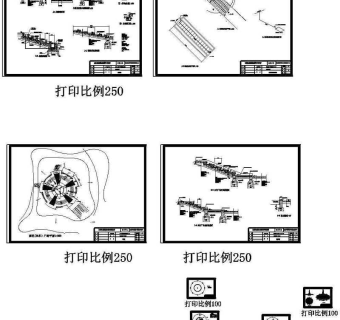 景观风车广场CAD图纸