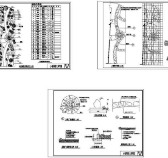 公园施工套图小游园CAD图纸