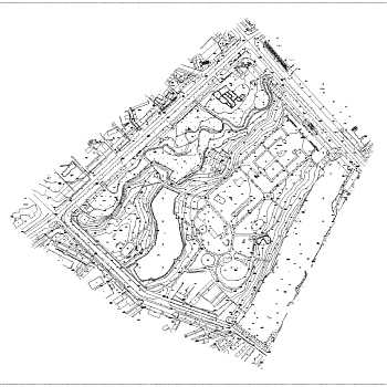 公园景观公园地形CAD图纸