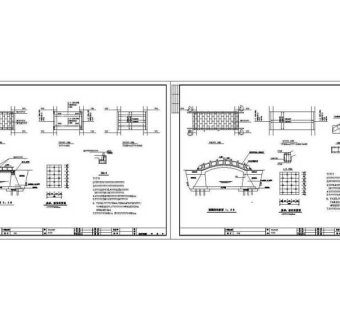 公园景观改造桥CAD图纸