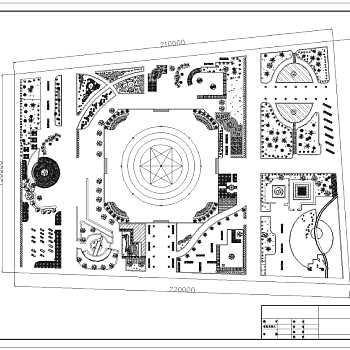 公园景观规划设计总平面CAD图纸
