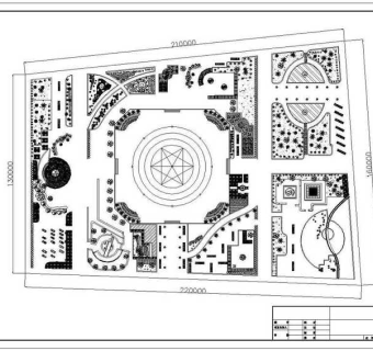 公园景观规划设计总平面CAD图纸