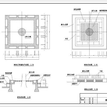 公园景观规划设计树池CAD图纸