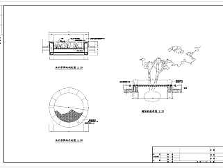 公园景观规划设计水中树池与浮萍CAD图