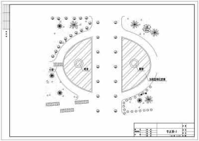 公园景观规划设计节点图CAD图纸