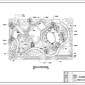 园林花卉博览会CD05总平面乔木CAD图