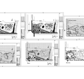 公园施工广场平面CAD图纸