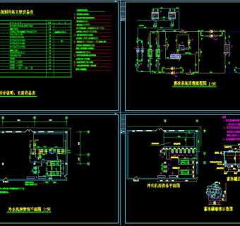 冰蓄冷系统图cad图纸施工图