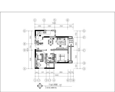 原始家装室内户型图cad图纸