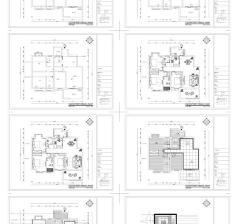 简约风格室内设计整套方案户型平面效果cad图
