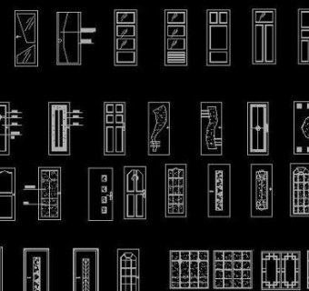cad门立面图模型下载图片