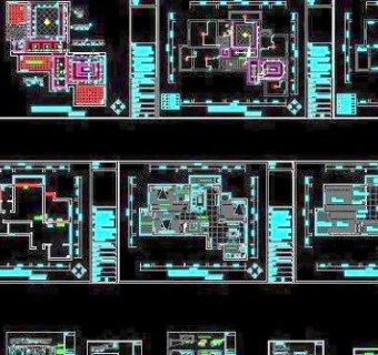 整套欧式混搭施工cad图图片