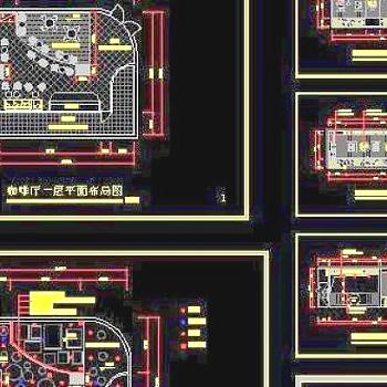 CAD咖啡厅（含目录，7张图纸）