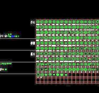 园林植物cad图库