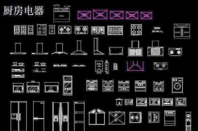厨房电器CAD模块3D模型