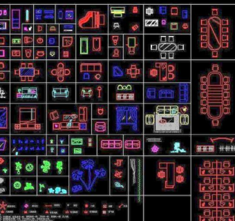 办公家具CAD图块