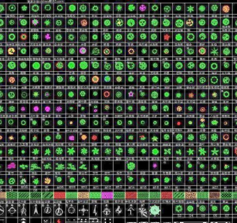 数百种CAD平面树图