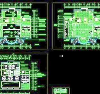 酒店大堂CAD全套
