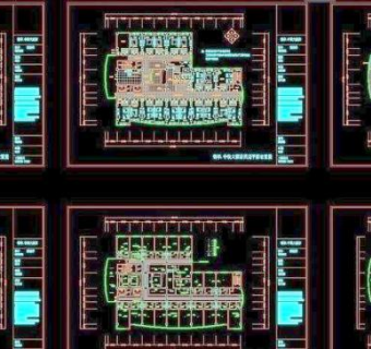 五星级酒店CAD施工图3D模型