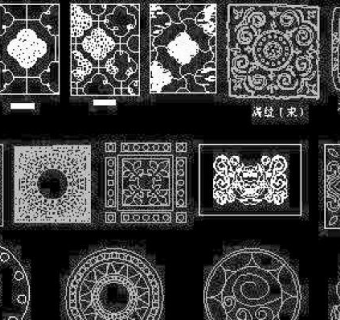 CAD地面拼花图案