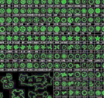 园林景观设计CAD植物素材库3D模型