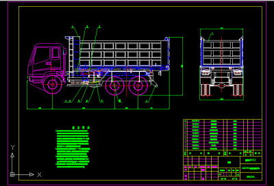 自卸汽车组装图CAD图纸
