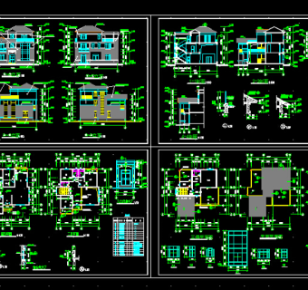 三层别墅CAD图纸
