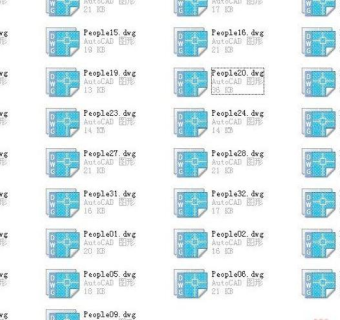 建筑CAD常用千种图块之人物剪影