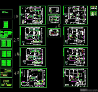 石家庄市图书馆cad图纸