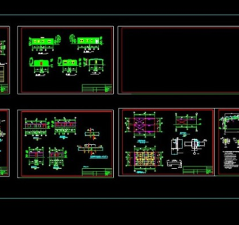钢结构小饭店建筑、结构cad施工图
