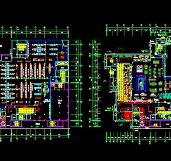 某大型超市CAD规划平面方案设计图3D模型