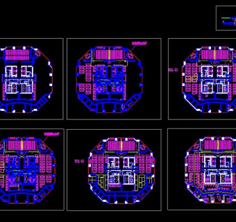 超大办公室CAD平面图